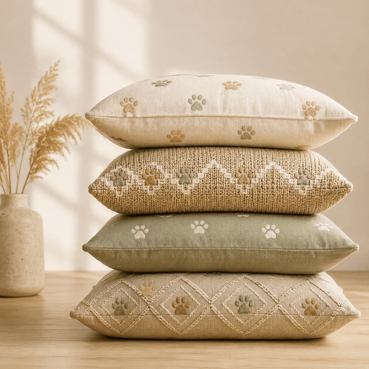 Decorative Throw Pillow Cover for Pets